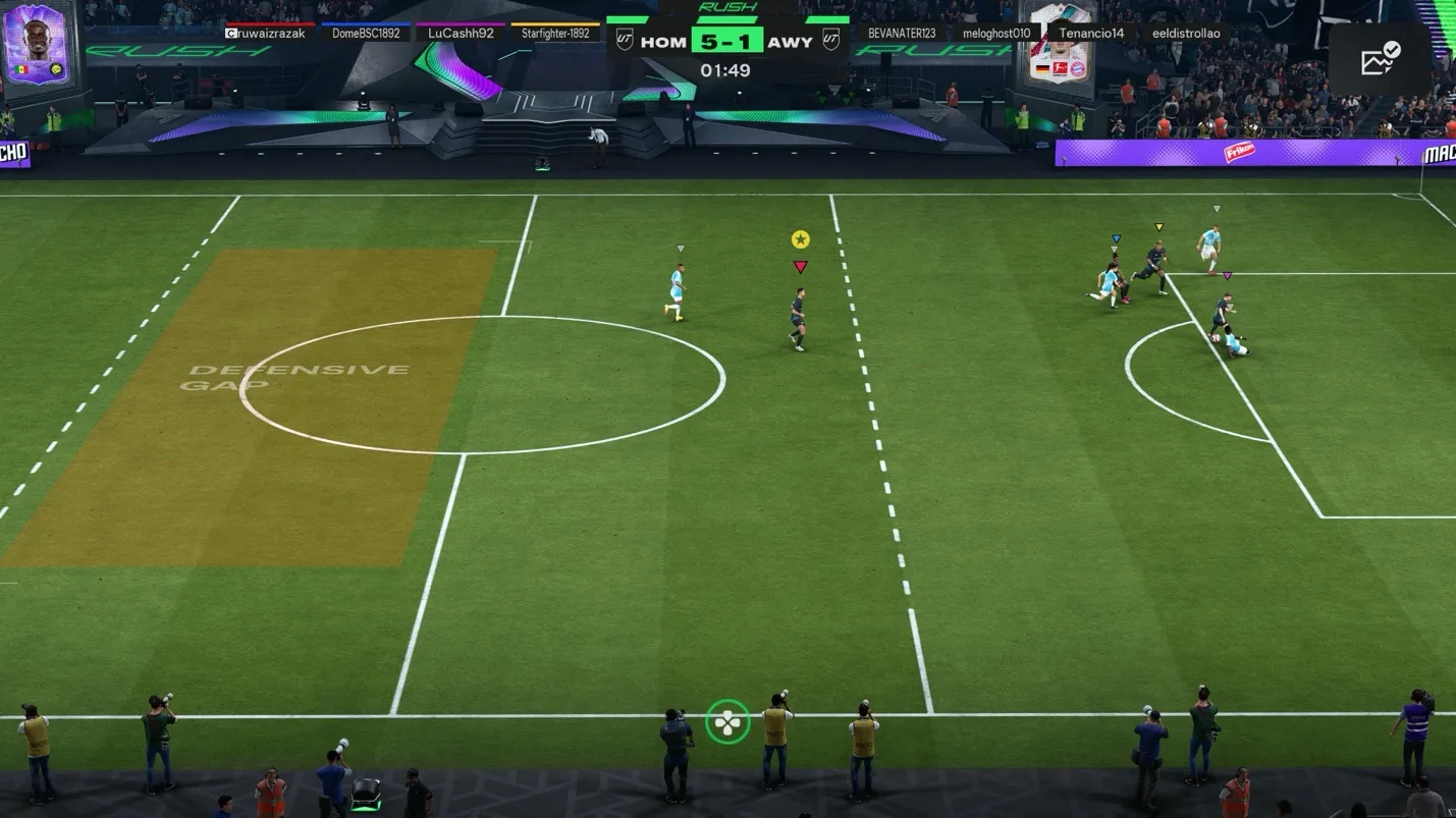 Defensive gap overlay in FC 26